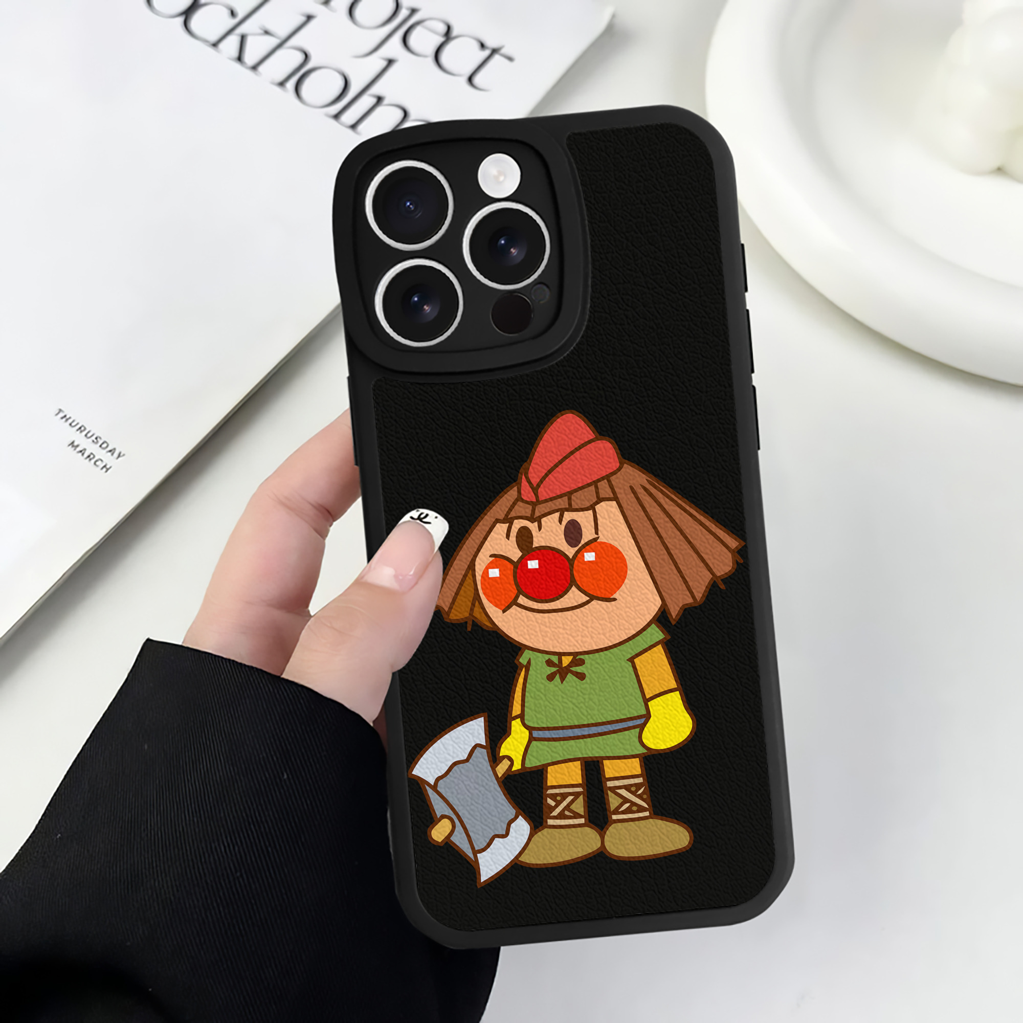（画像用） アンパンマン Anpanman 【iPhone 16シリーズ対応】シリコンスマホケース（レザー調） 材質：シリコン